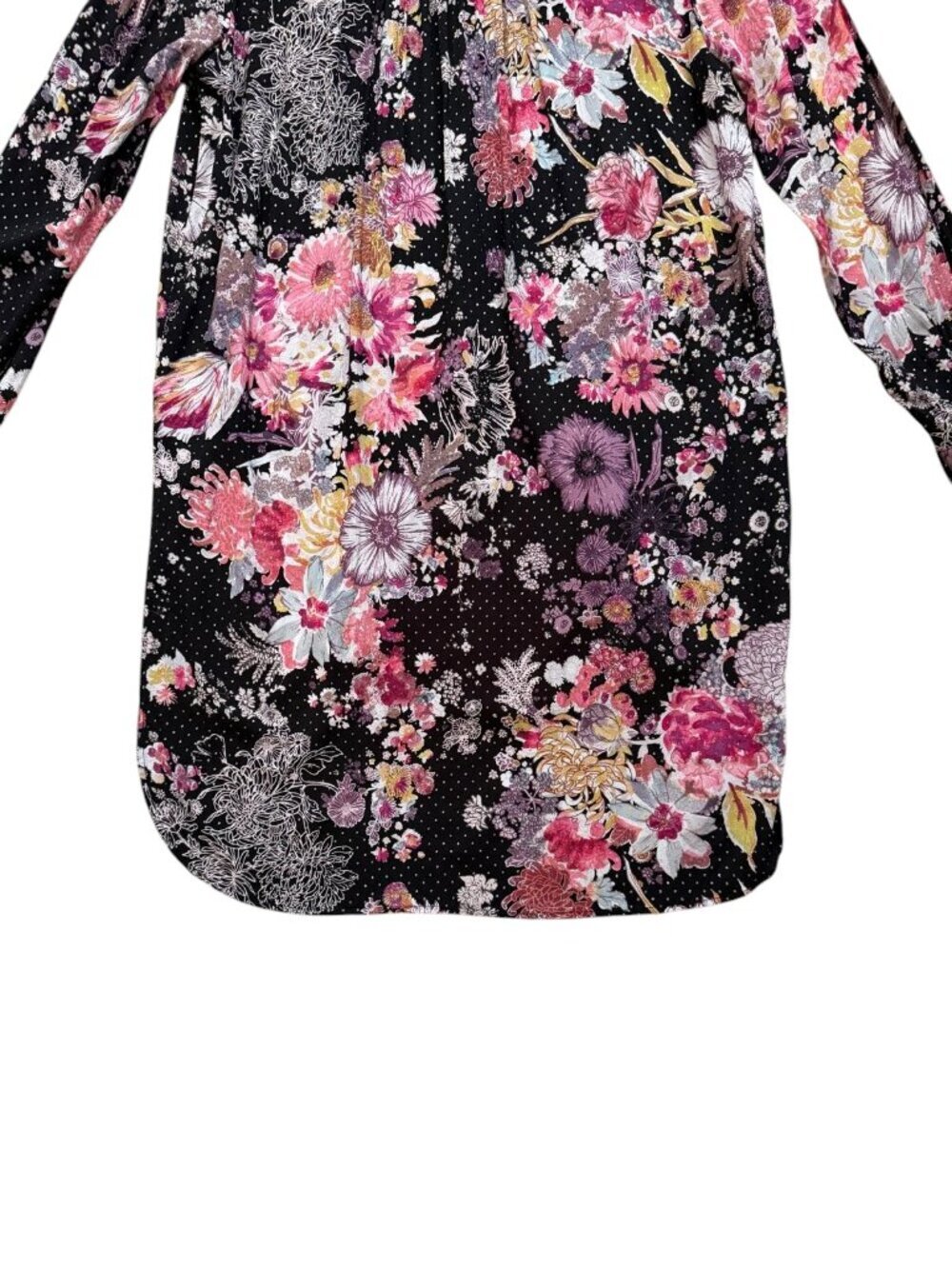 Maeve Anthropologie Women's Large Floral Button Front Tunic Blouse Boho. rayon. - Picture 12 of 12